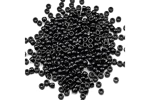 Gxueshan 1000Pcs Premium Acrylic Black Pony Beads