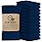 Softolle Bar Mop Towels, Pack of 12-16x19 Inches - 100% Cotton Super Absorbent Towels, Multi-Purpose for Home and Bar Cleaning (Navy Blue)
