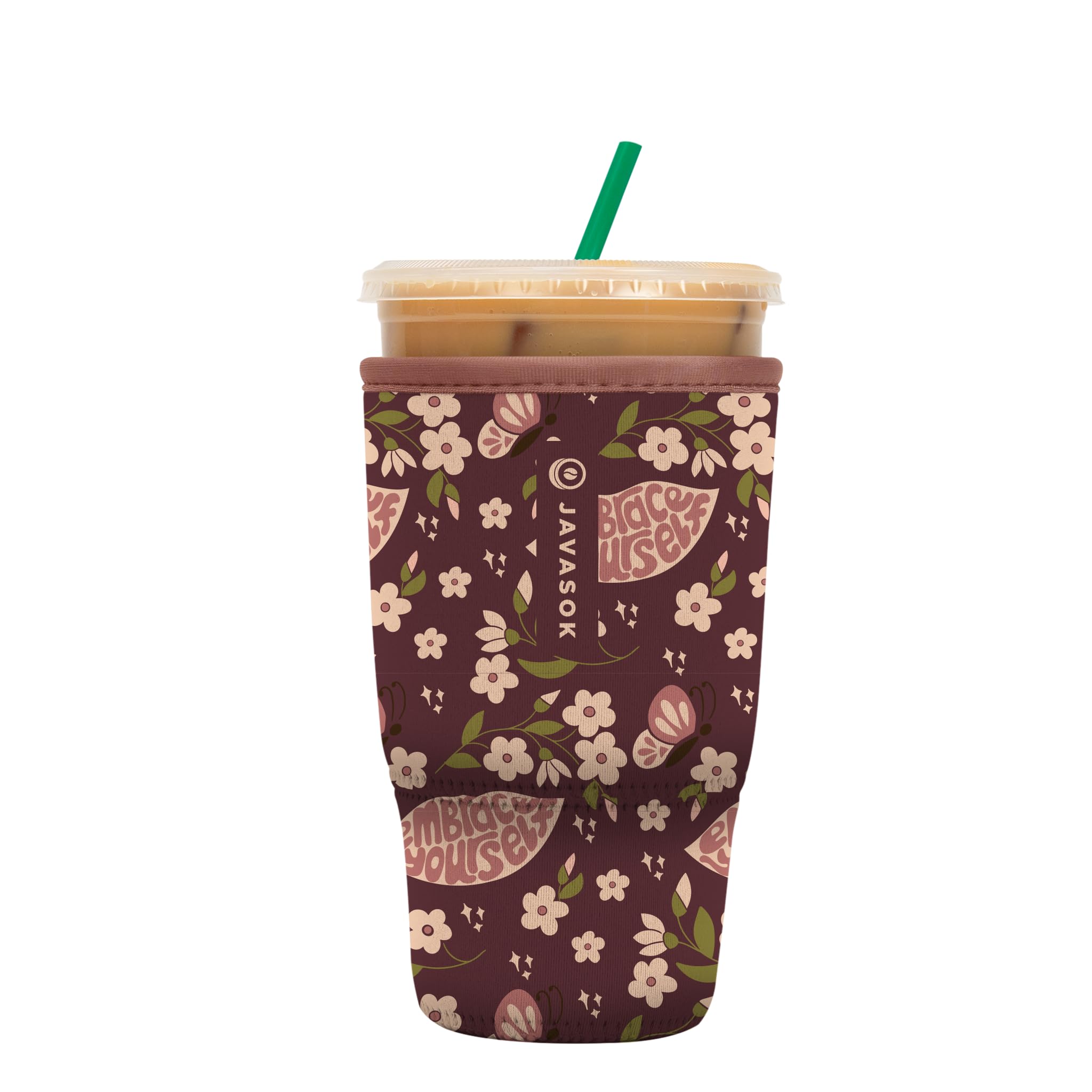 Sok It JavaSok Iced Coffee &amp; Cold Soda Insulated Neoprene Cup Sleeve (Self Love, Large: 30-32oz)