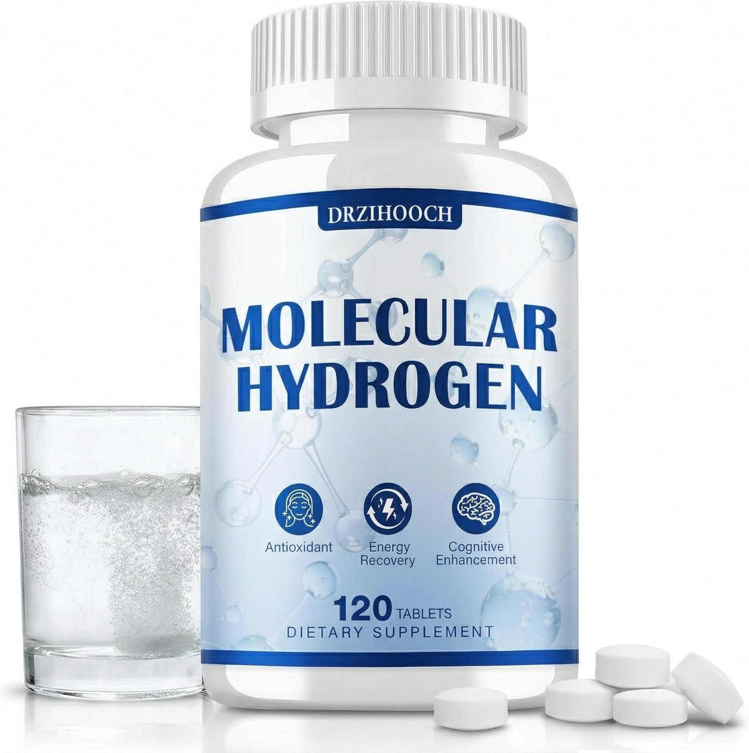 Hydrogen Water Tablets with Magnesium -12 PPM Hydrogen Tablets for Drinking Water Molecular Hydrogen Water Supplement for Cellular Health Healthy Aging