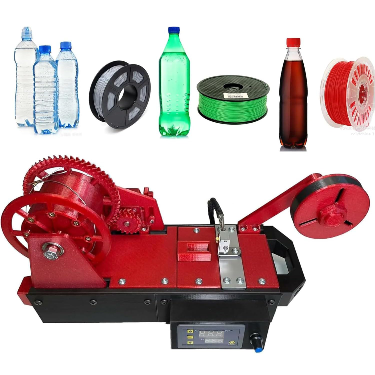 Extrusoras Para Impresora 3D, Máquina Para Fabricar Filamentos De Pet Reciclado 3D Con Pantalla Digital, Temperatura Y Velocidad Ajustables, Máquina Para Fabricar Filamentos De Escritorio Green