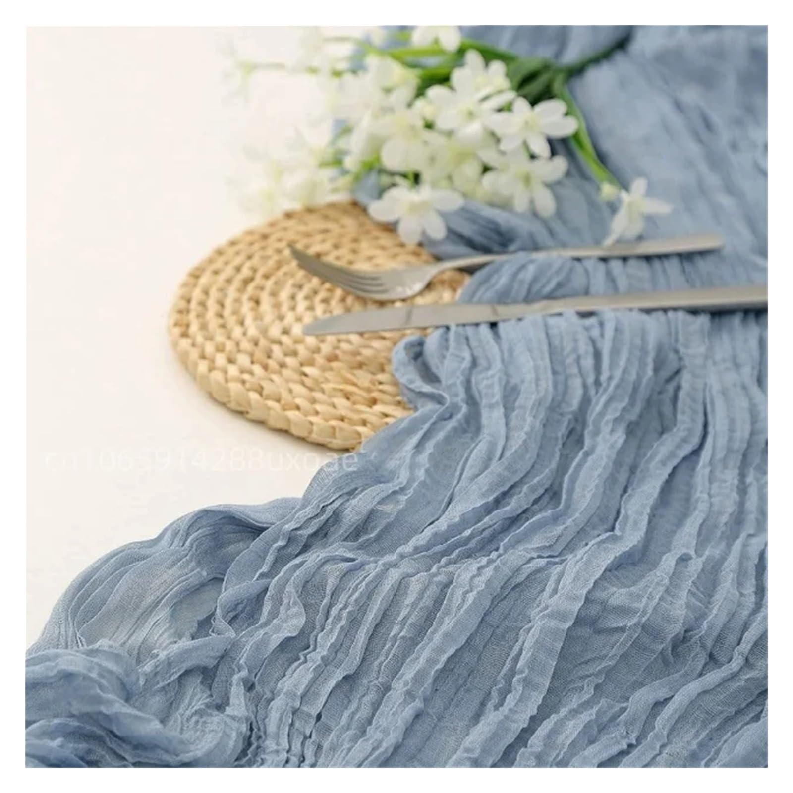 Wedding Table Runner Terracotta Gauze 35x120 Inch Cheesecloth Party Cover