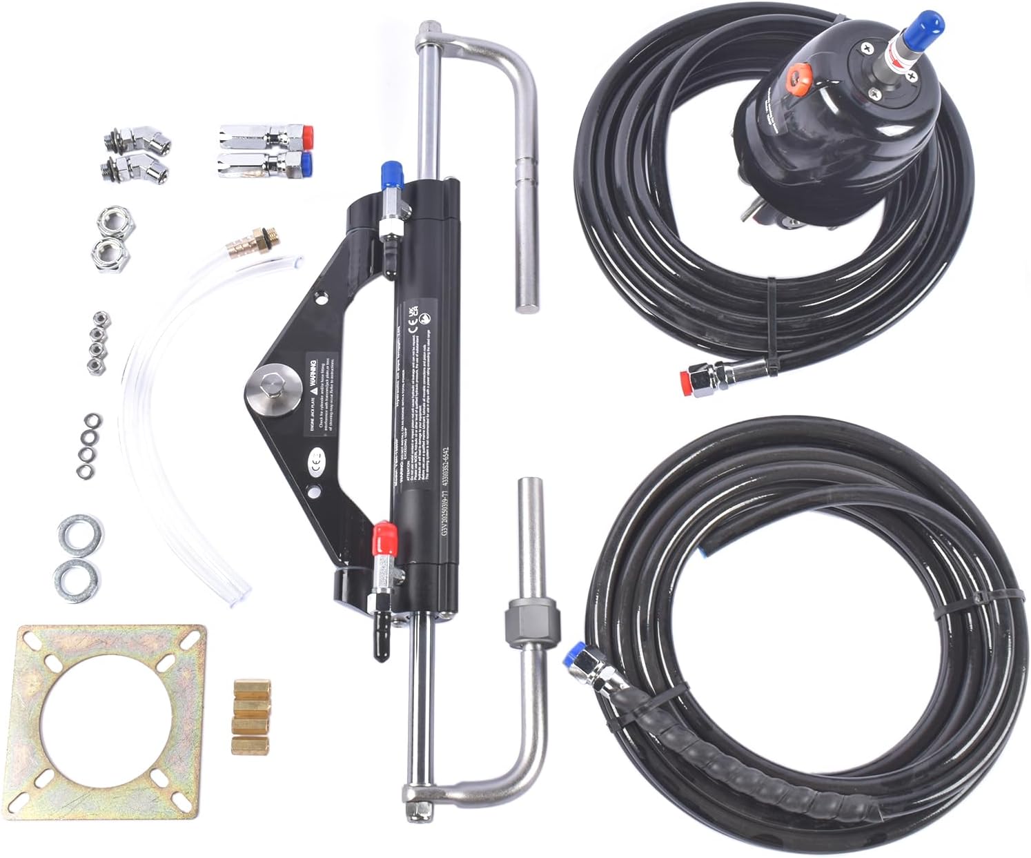 150HP Marine Outboard Hydraulic Steering System with Dual-Lock Cylinder, High-Pressure Pump and Durable Nylon Hose