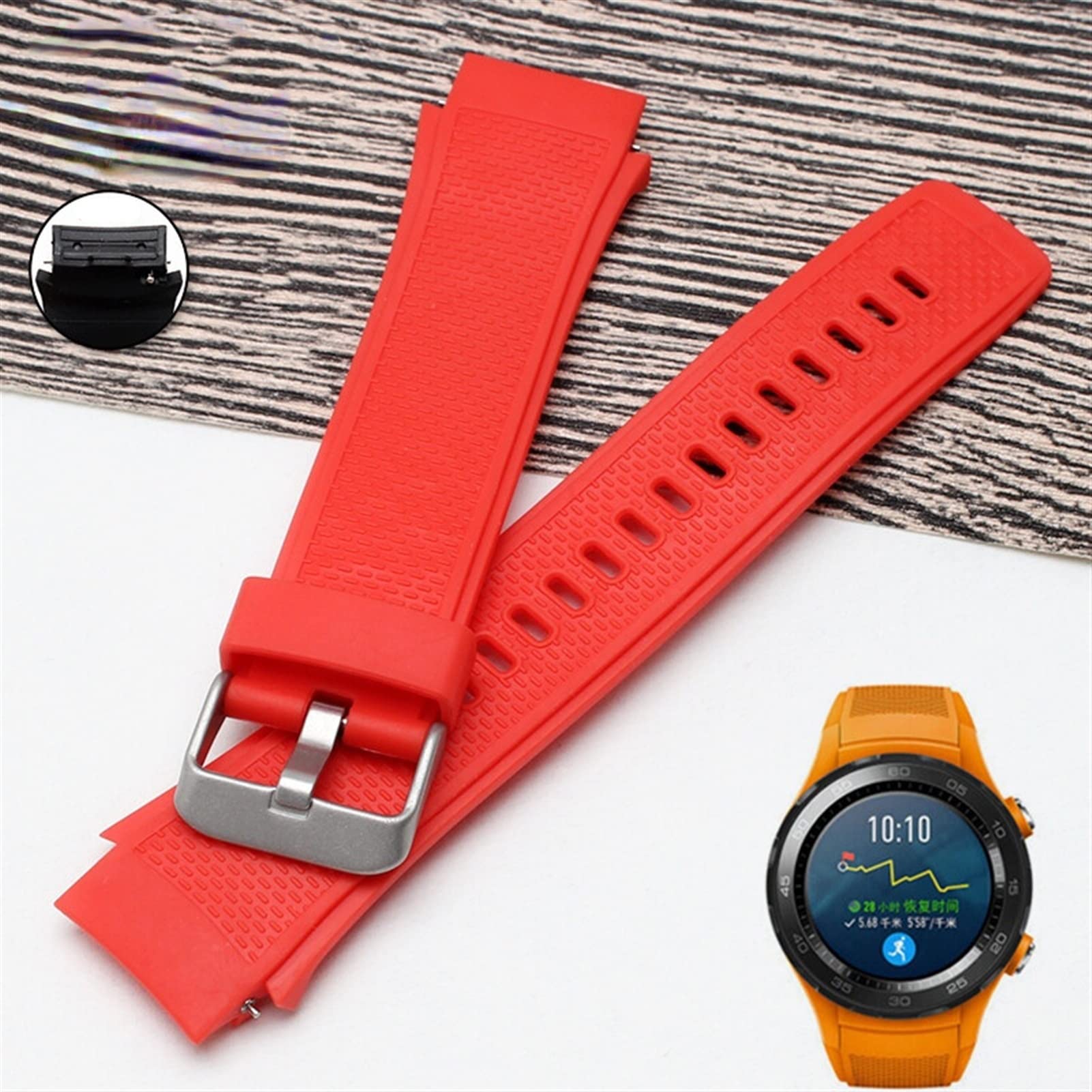 XMKT Soft silikonowy pasek zegarowy pasek na nadgarstek Opaska zegarkowa 20 mm dla Huawei Watch2 Wodoodporne pasy smartwatcha Bransoletka