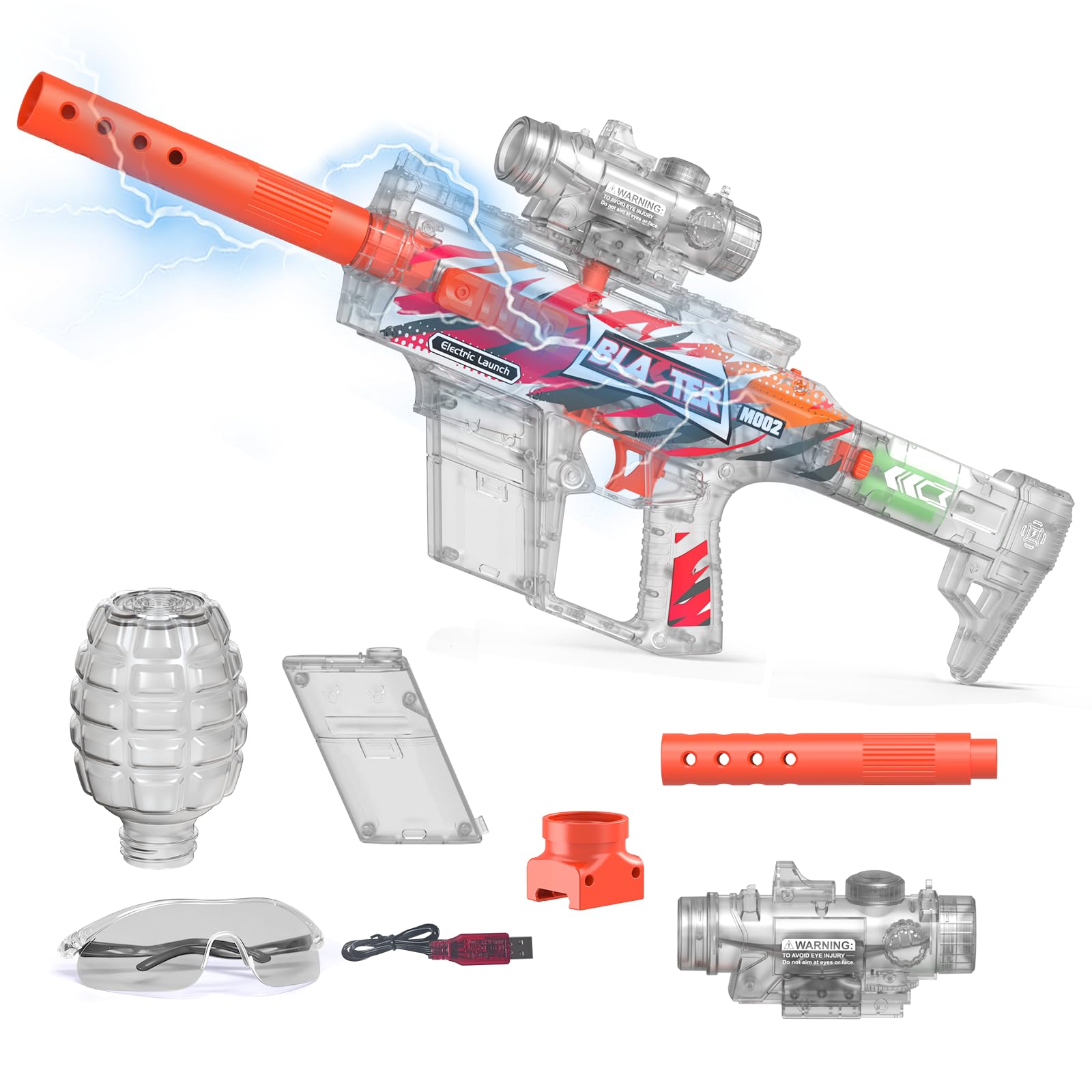 Amazon.com: Gel Trace Fire Blaster Transparent Version Semi Auto