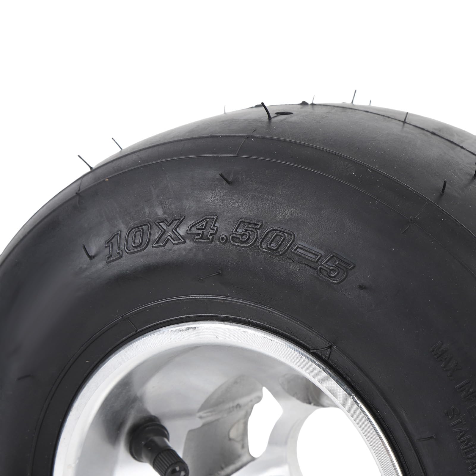 10 X 4.50-5 Llanta de Ruedas Delanteras, Carro de de ATV UTV Go Kart Road Tire con Borde bajo Deslizamiento bajo Control 4PR sin Tubra sin Tubra
