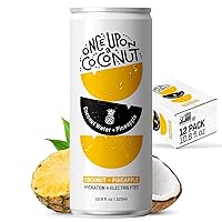 Vista 1 de Once Upon a Coconut Agua de Coco Premium con Piña - Bebida Totalmente Natural Baja en Calorías con Electrolitos - Sin OMG - Sin Gluten - 10.8 Fl Oz