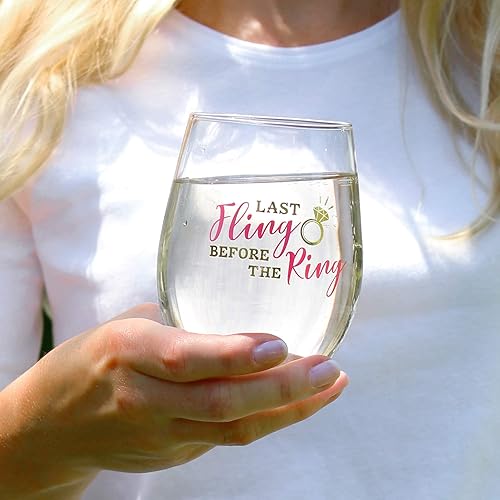 Miniatura 4 de Lillian Rose Last Fling Before The Ring - Copa de vino sin tallo, 3.25x3.25x4.75, rosa
