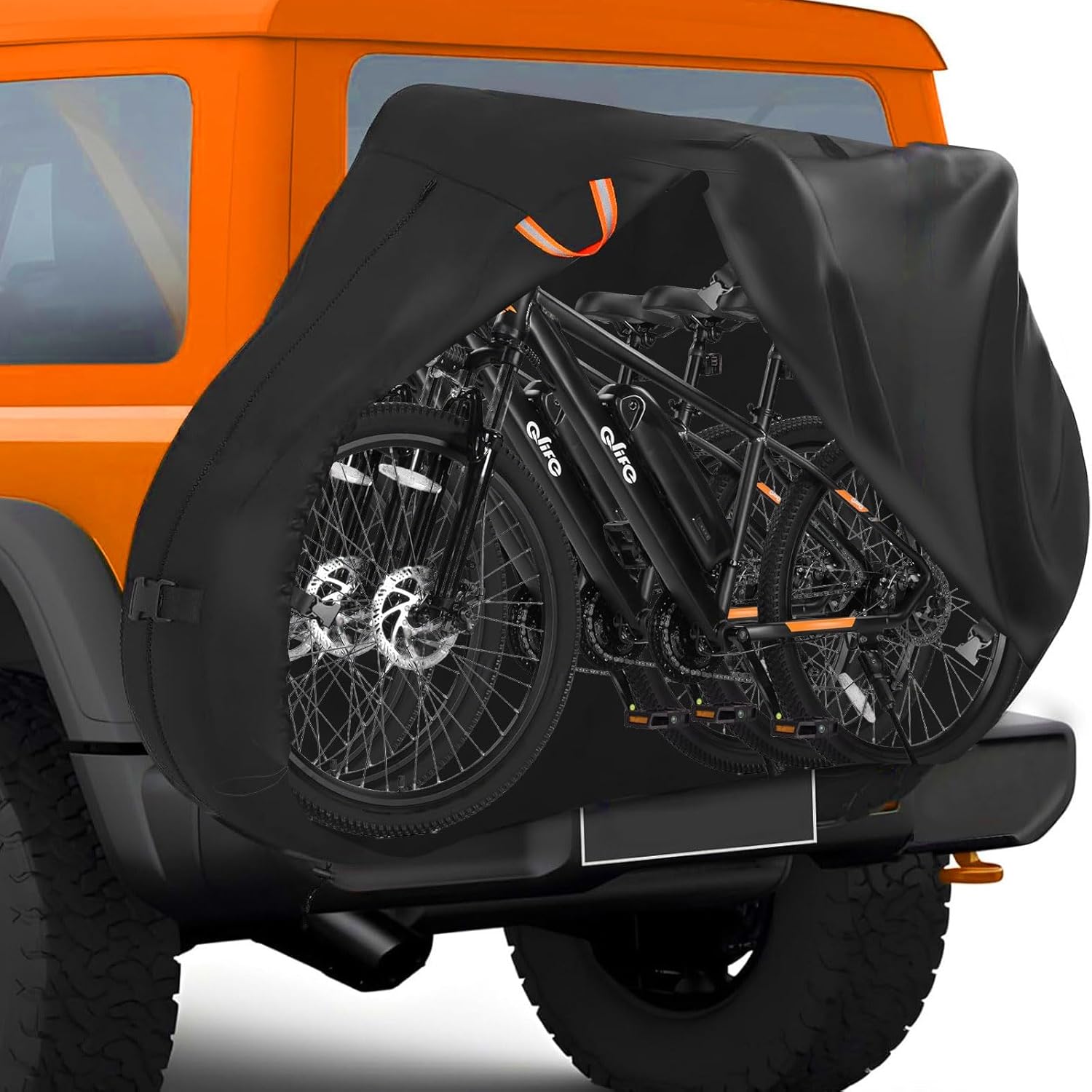 Bike Cover for Transport 3 Bikes, Outdoor Bike Covers for 3 Bikes on Rear Bike Rack Transport 600D Heavy Duty & Waterproof Bicycle Rack Covers for 3 Bikes on Car Hitch Travel Storage