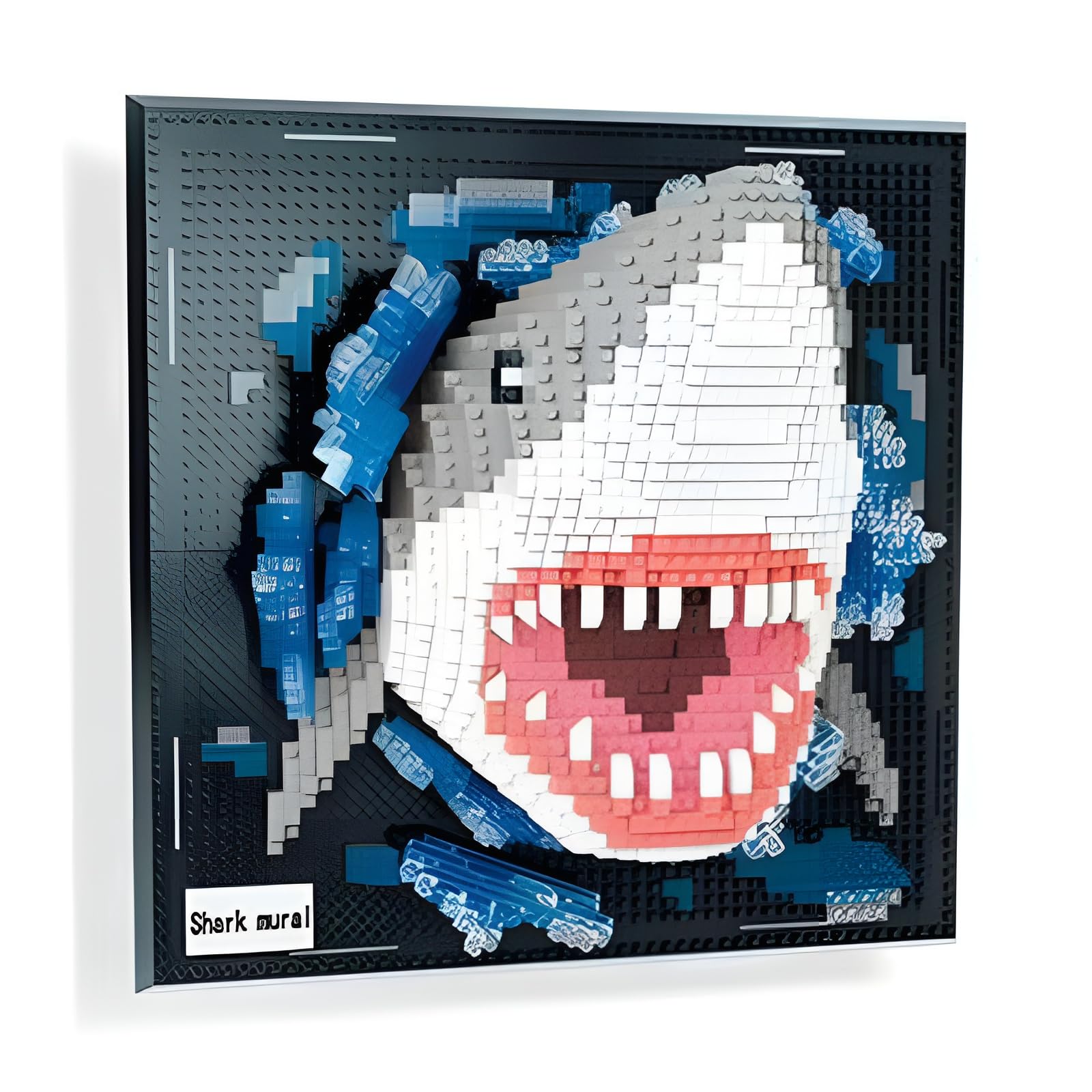 Fuleying Shark Building Blocks Set, Wall Art Animals Building Kit