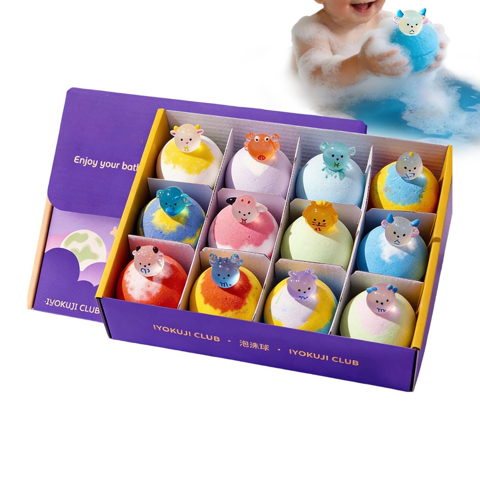 Kit di da bagno profumate, 12 bombe aromatiche a bolle, set spa rilassante | confezione regalo per aromaterapia schiumosa, per vasca da bagno