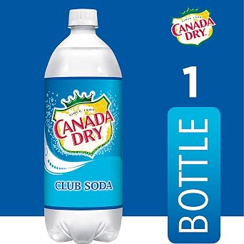 Canada Dry Club Soda, 1 Liter Bottle