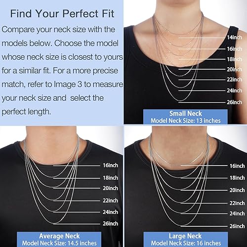 Miniatura 2 de Jewlpire - Collar de Cadena de Plata de Ley 925 Chapada en Oro de 18K para Mujeres y Niñas, Cadena de Eslabones de 0.031 Pulgadas con Cierre de