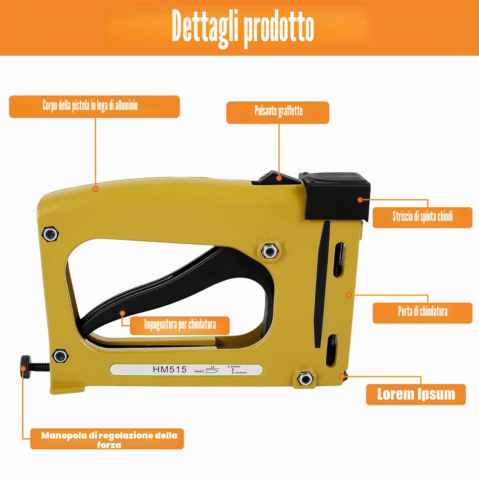 Point Driver Framing 20x12,5x3 cm cucitrice manuale con set di graffette cucitrice per cornici con 200graffette per cornici e cornici