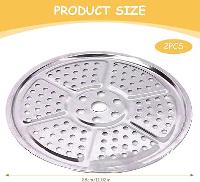 Canning Rack 11-Inch Round Pressure Canner Rack, 2PCS Heat-Resistant Stainless Steel Steaming Rack with Multi Holes, Reusable Steam Rack for Pressure Canner