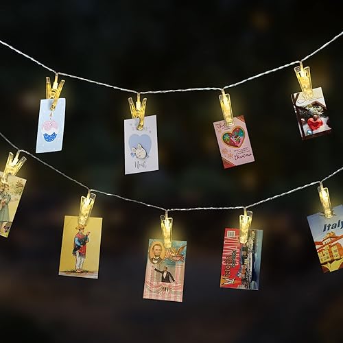 Cadena de luces LED con clip para decoración de interiores y exteriores, casa de pantalla y tienda de campaña de burbujas para cenador, patio,