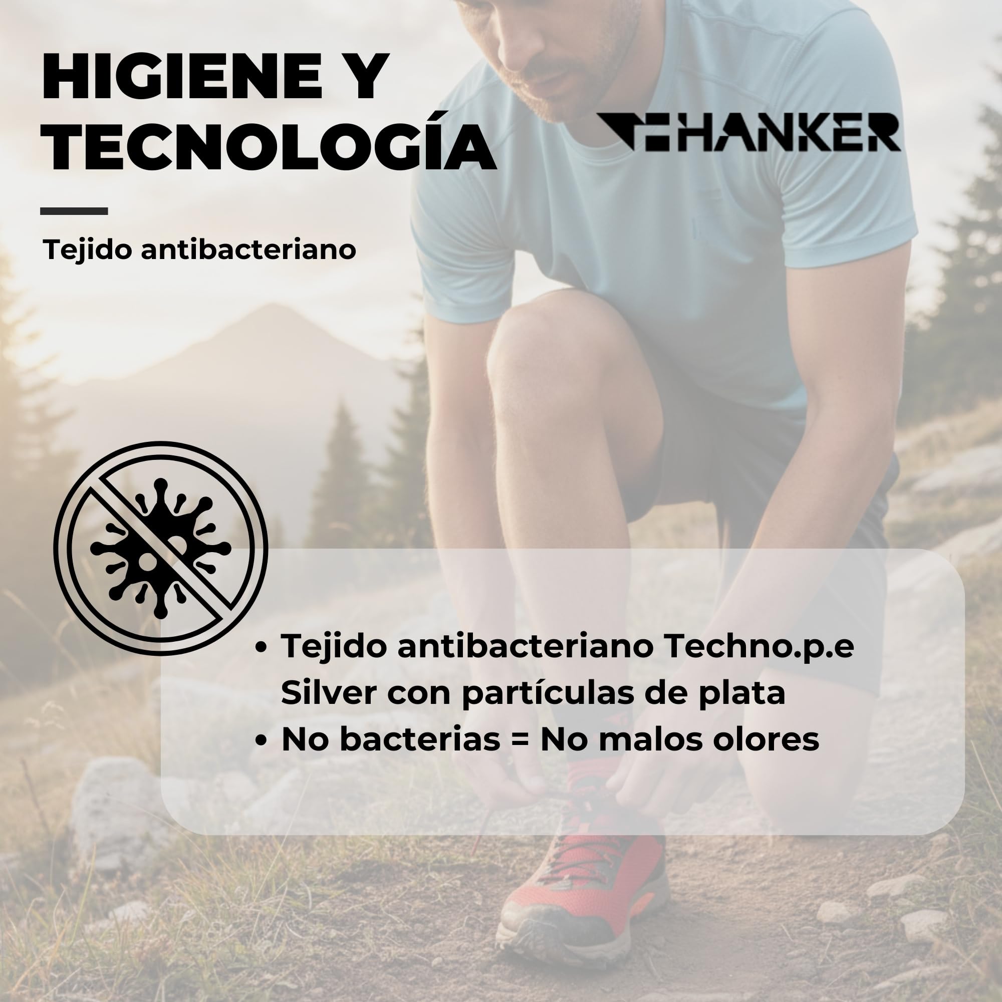HANKER Calcetines Trail Running Hombre Mujer Sin Costuras Transpirables Antirozaduras Compresión