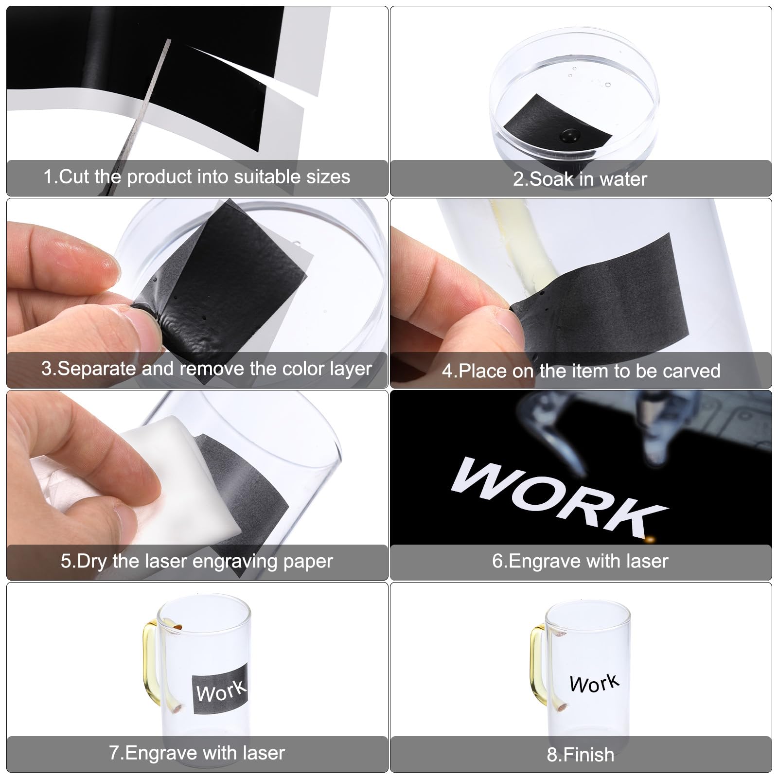 PATIKIL 15.3x10.4 Inch Laser Engraving Paper - Image 4