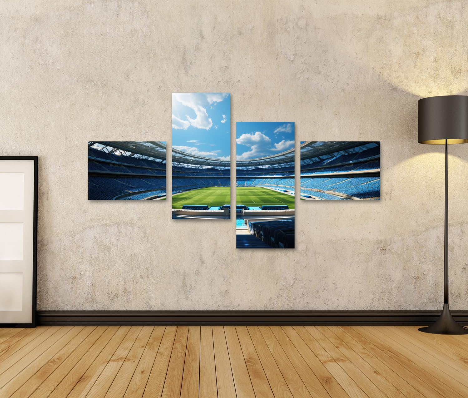 islandburner Quadro su tela stadio di calcio gioco di campionato squadre giocando camera dei ragazzi immagini murali poster