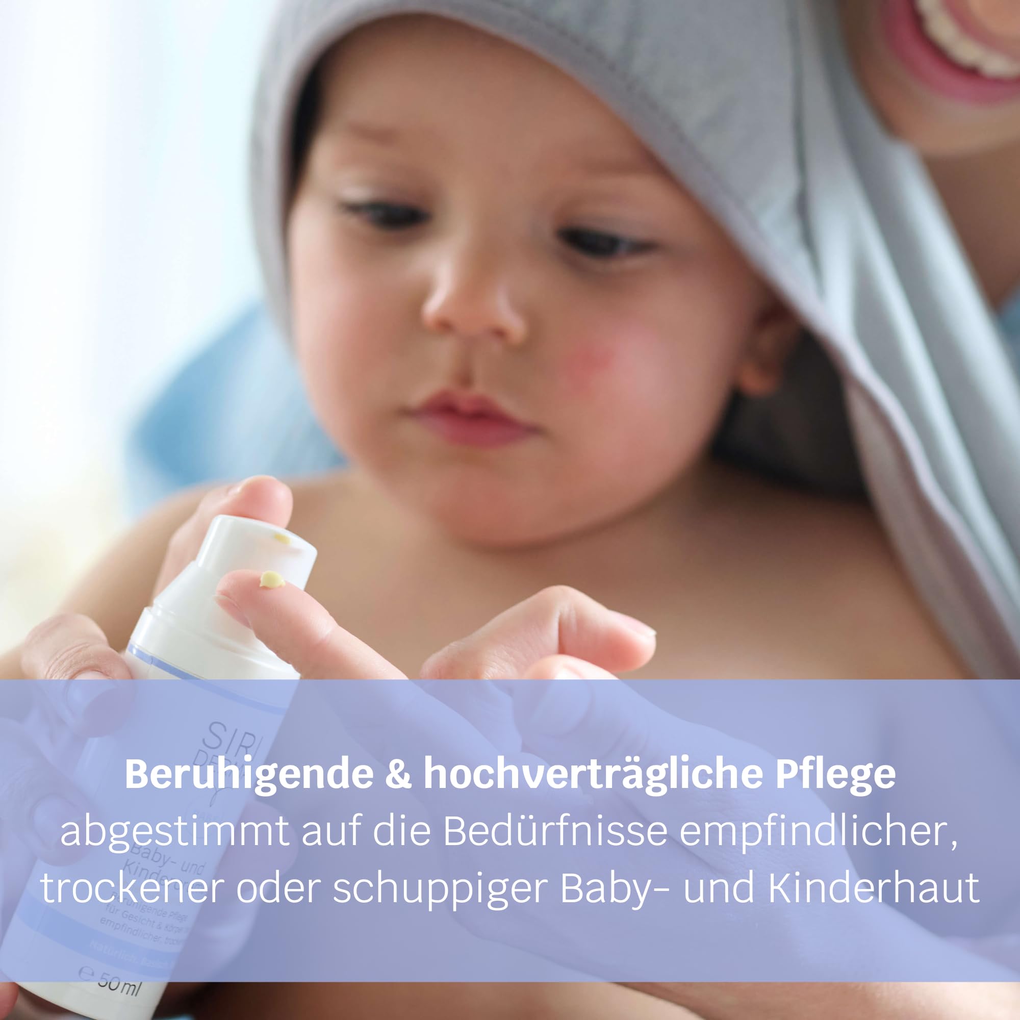 SIRIDERMA Crema para bebés y niños | Cuidado de la piel suave y básico para piel seca y sensible | calmante e hidratante | también para dermatitis atópica | Sin perfume, 150 ml