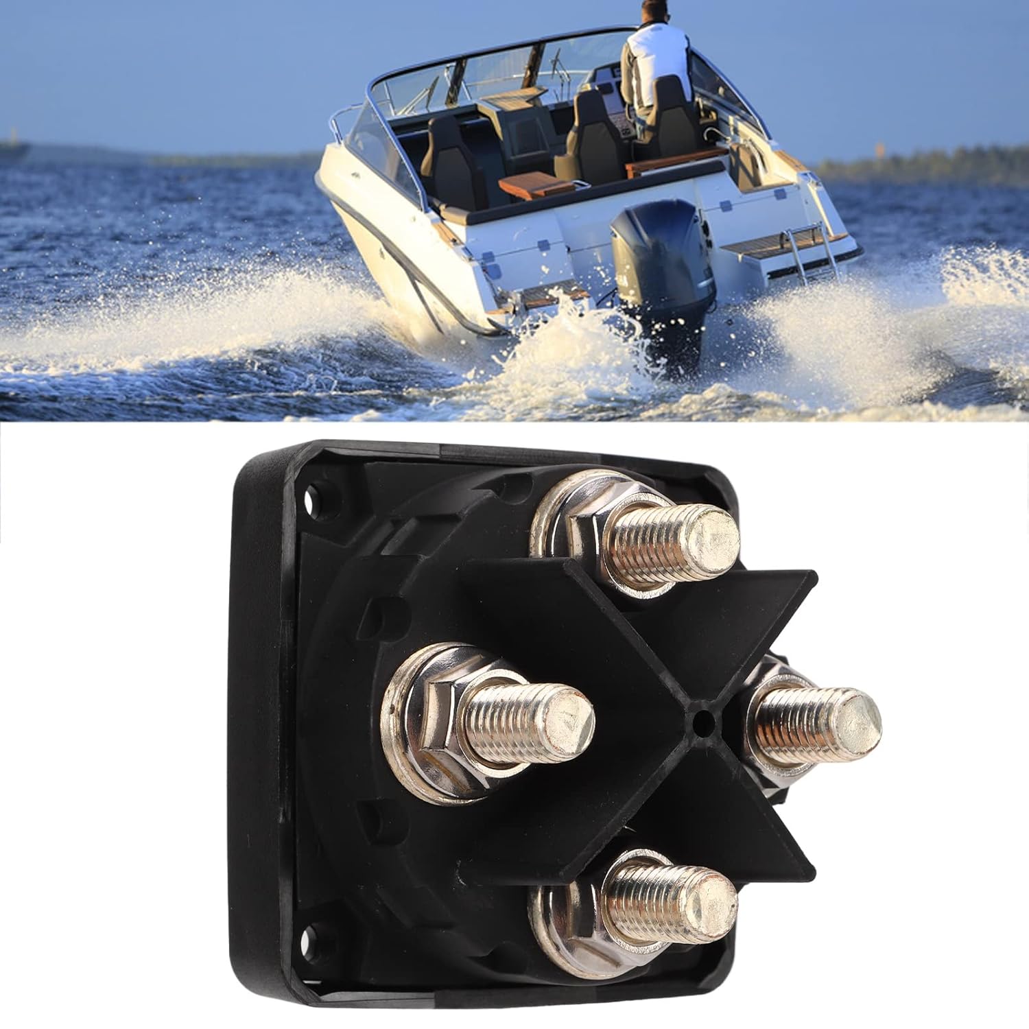 Dual Circuit Battery Switch, Battery Disconnect Isolator Switch On Off, IP66 Ignition Protected for RV Boat