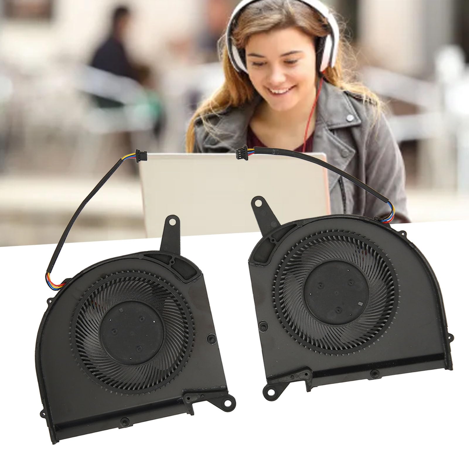 Yunseity Ventola di Raffreddamento Interna di Ricambio, Ventola CPU GPU Silenziosa a 4 Pin a Dissipazione Rapida del Calore per Laptop Gigabyte Aero 15 OLED SA 17 HDR XA (Ventola di