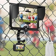 Game Changer Mounting Kit, Cell Phone Fence Mount with Shade | Rock-Solid Stability, Live Sports Recording for iPhone GoPro Mevo Start Insta360 for Baseball Football Tennis Softball Games