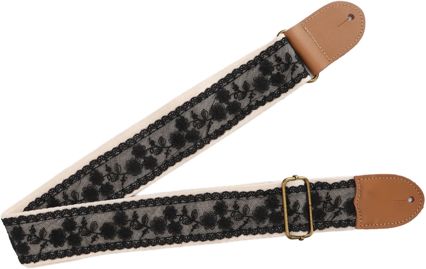 Keenso Black Lace Design Universal Adjustable Length Guitar