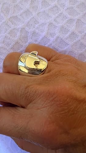 Miniatura 4 de Handmade 925 Sterling Silver Statement Bear Ring. Shiny and Sturdy Design to Showcase Strength and Confidence. Made in Mexico