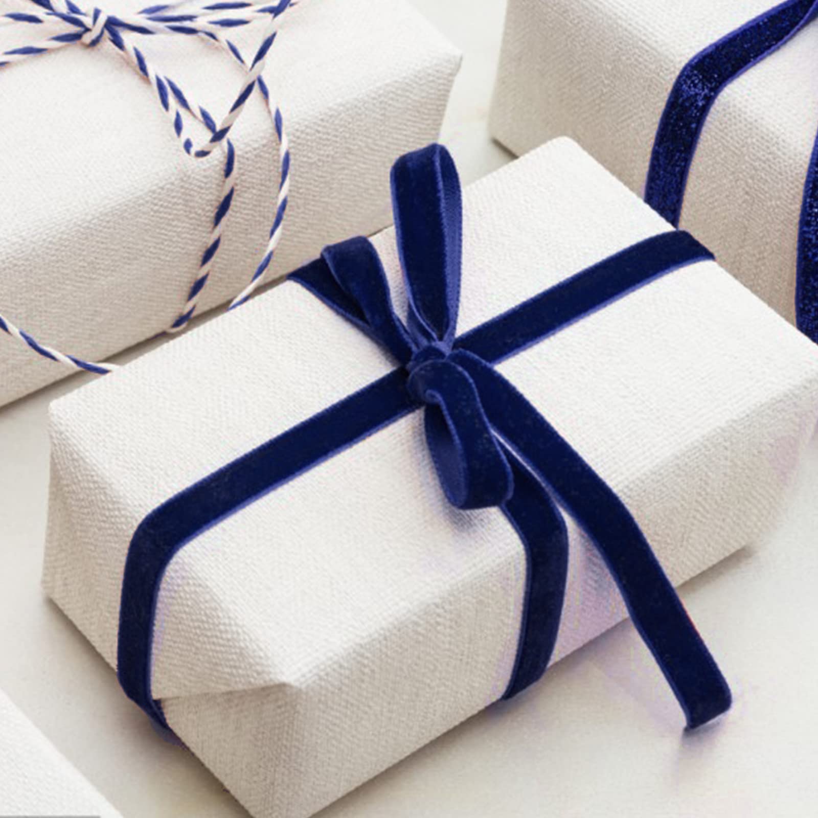 CRAFFANCY Dark Blue Velvet Ribbon - Image 4