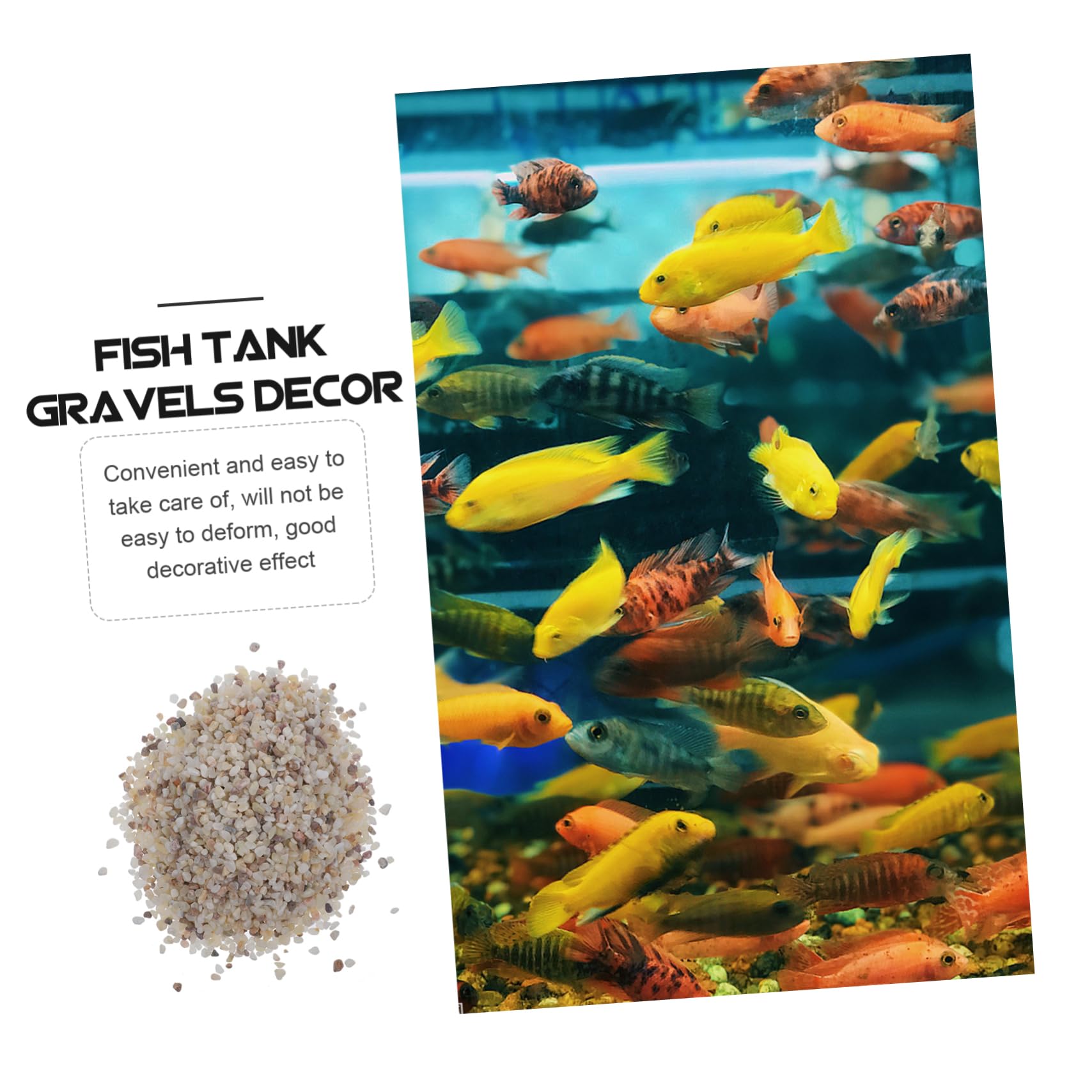 PRETYZOOM Ghiaia Naturale Sicura per Acquari da 1 kg Set per La Decorazione di Acquari Dacqua Dolce
