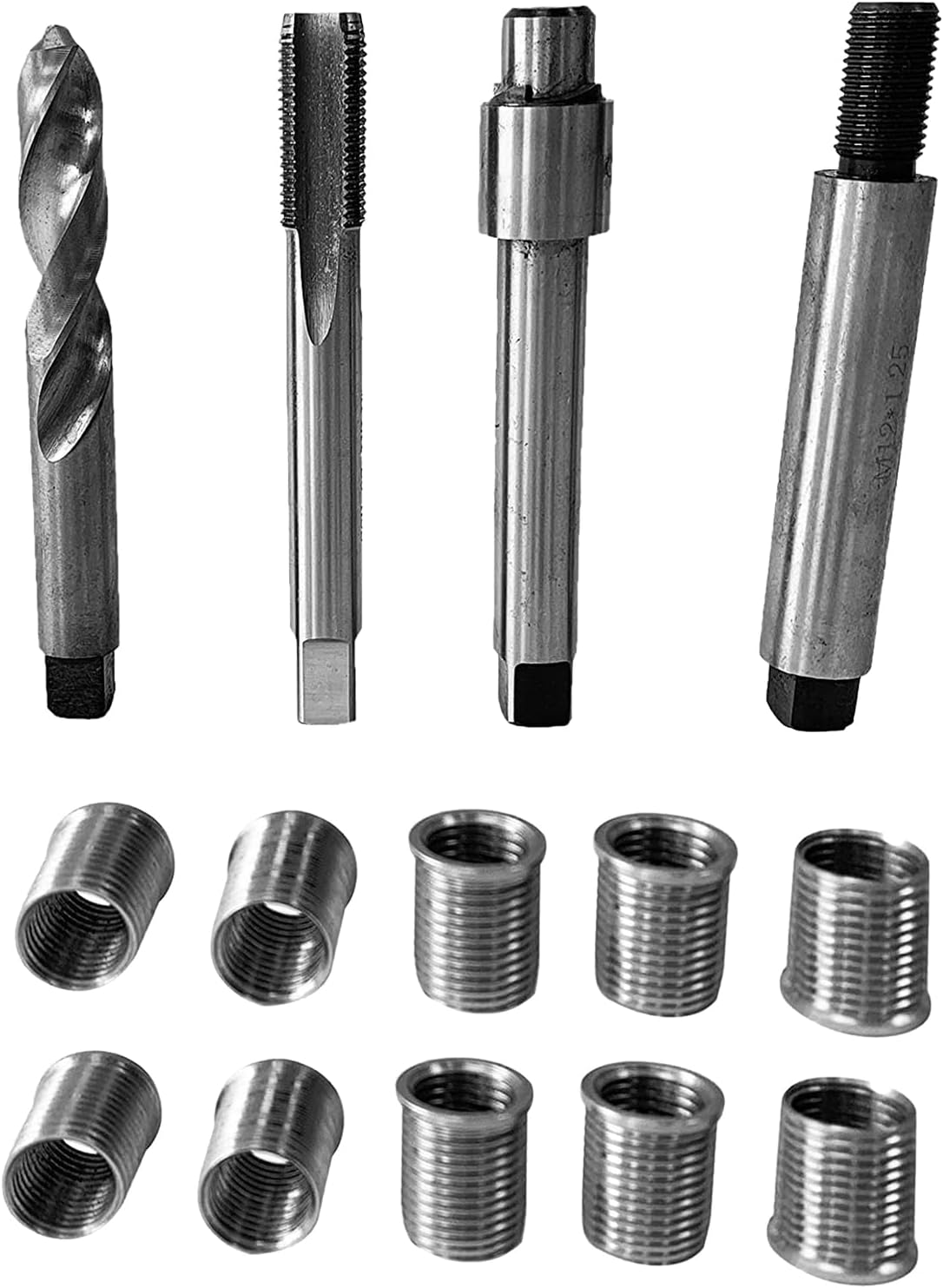 M10 X 1.0 X 17 Spark Plug Repair Short Tooling KIT,Metric Thread Repair Kit,Especially Suitable for Repairing Motorcycle,UTV,ATV and Snowmobile Spark Plug Repair