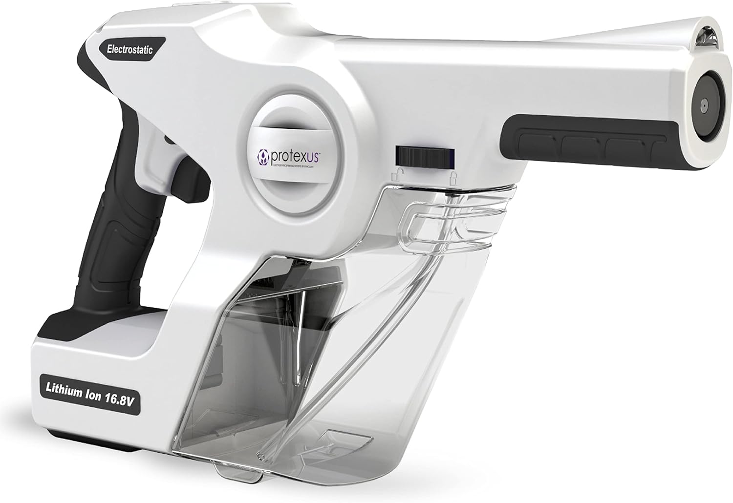 Protexus PX200 Handheld Electrostatic Sprayer - 360 Cordless Coverage, 34oz Removable Tank, 4-Hr Runtime 16.8V Battery, 2-3 Ft Spraying Distance, Ergonomic Handle, 60-Micron Nozzle, Covers 2800 sq ft. - Image 5