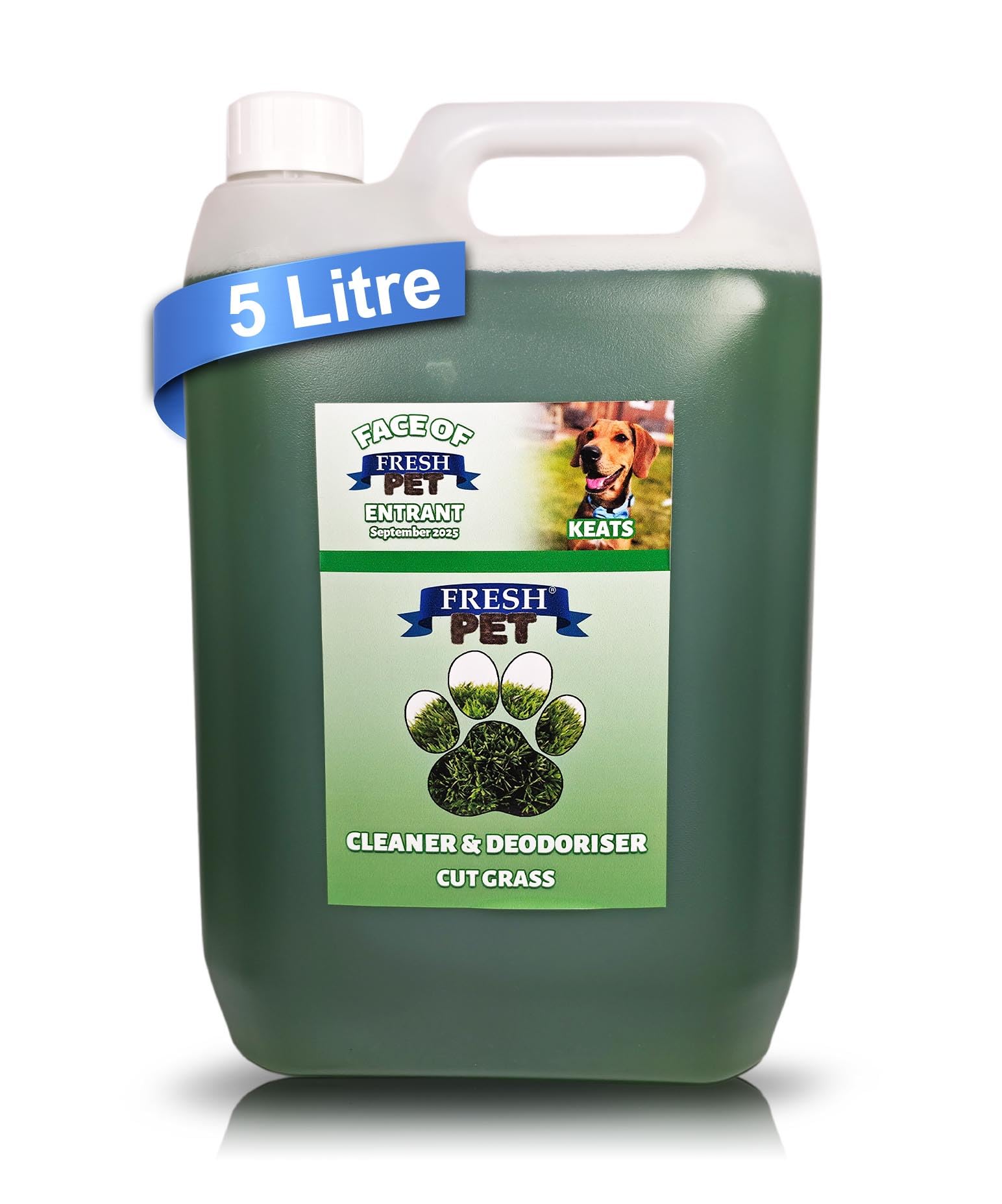 FRESH PET Pet Disinfectant Deodoriser Cleaner Kennels Artificial Grass 5L (Cut Grass)