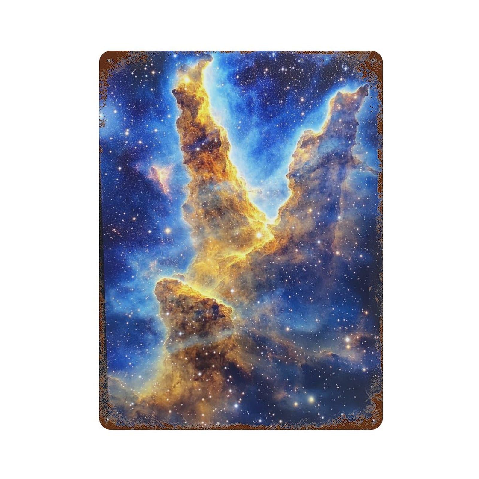 Stellar Nebula in Space Retro Metal Sign 15.7"x11.8", Farmhouse Wall Decor for Garage, Pub Or Kitchen