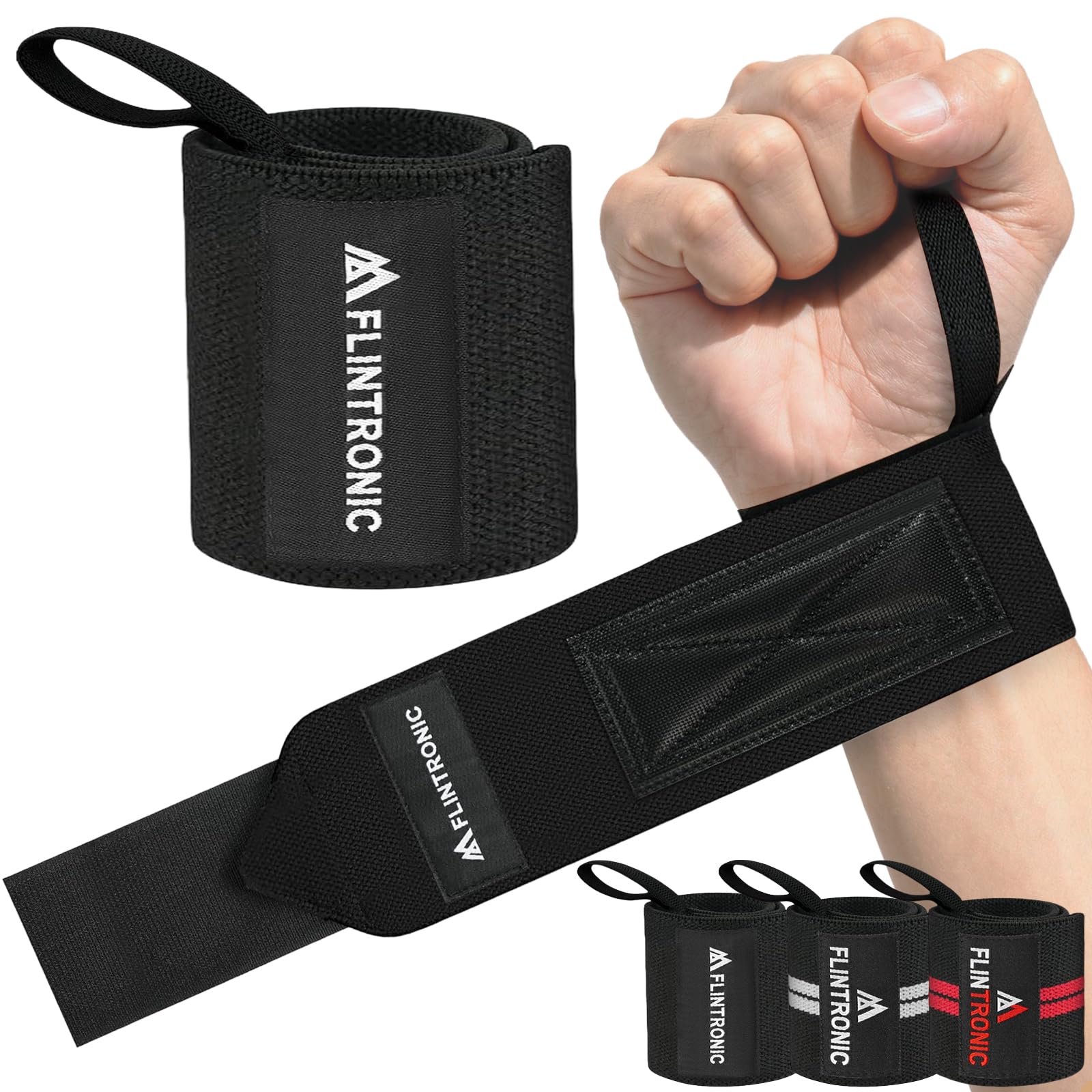 Bay Wrist Wraps Polsiera Per Sollevamento Pesi, Regolabile, Taglia
