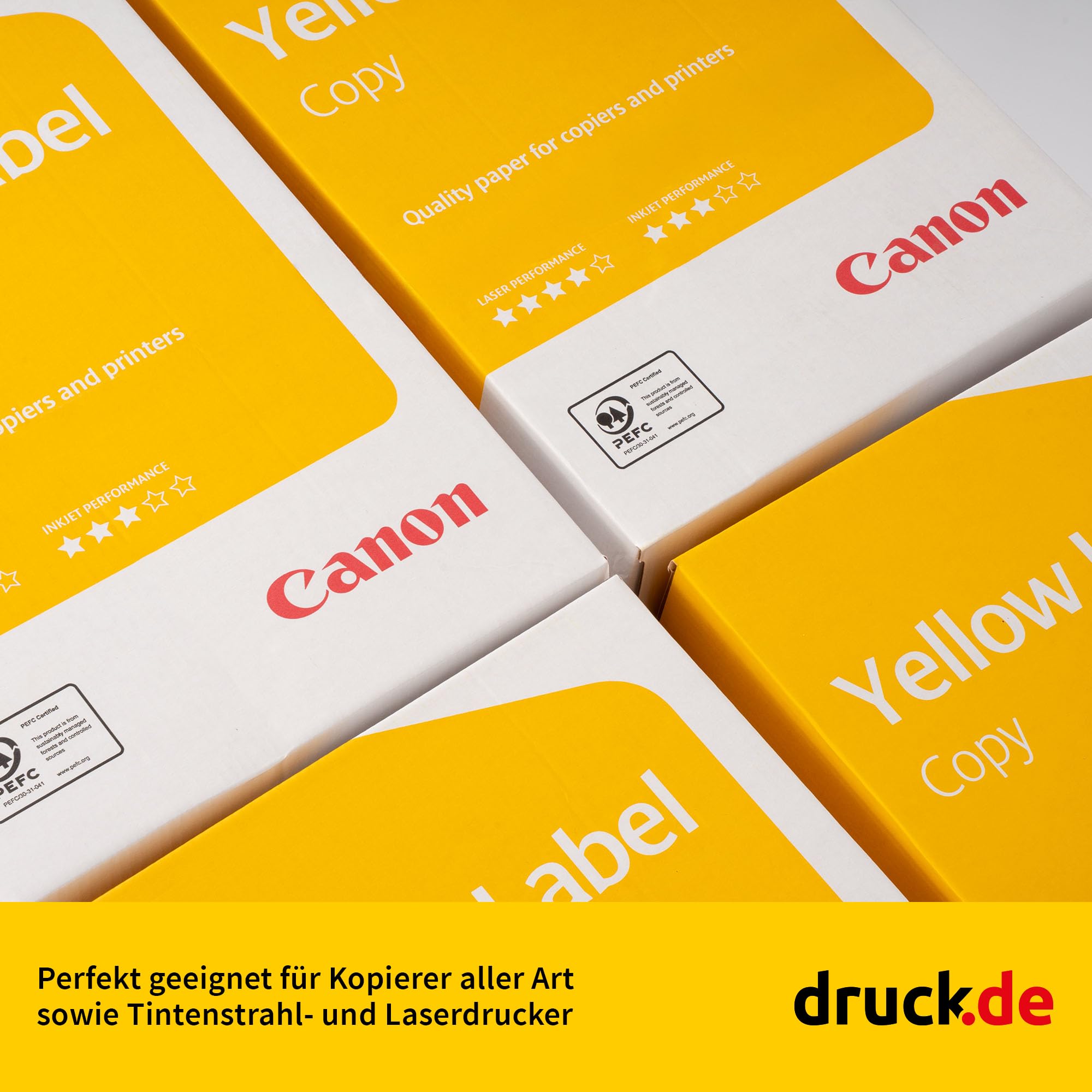 Canon Druckerpapier A4 Kopierpapier - CIE150-80 g/m² - 50.000 Blatt | Canon Druckerpapier und Kopierpapier DIN A4, 50.000 Blatt, 80 g/m², CIE150, weiß, Büro und Home Office
