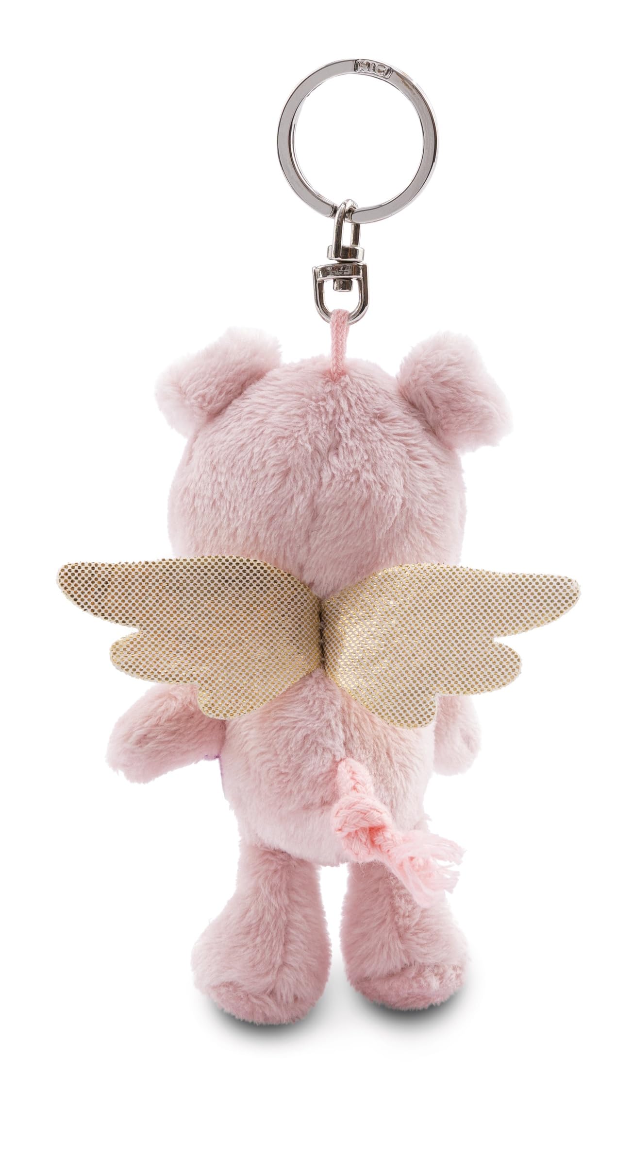Sleutelhanger Geluksbeertjes Knuffelbeer 10 cm roze - Metgezel knuffeldierhanger met sleutelring Sleutelhouder voor sleutelkoord, tas, rugzak en meer