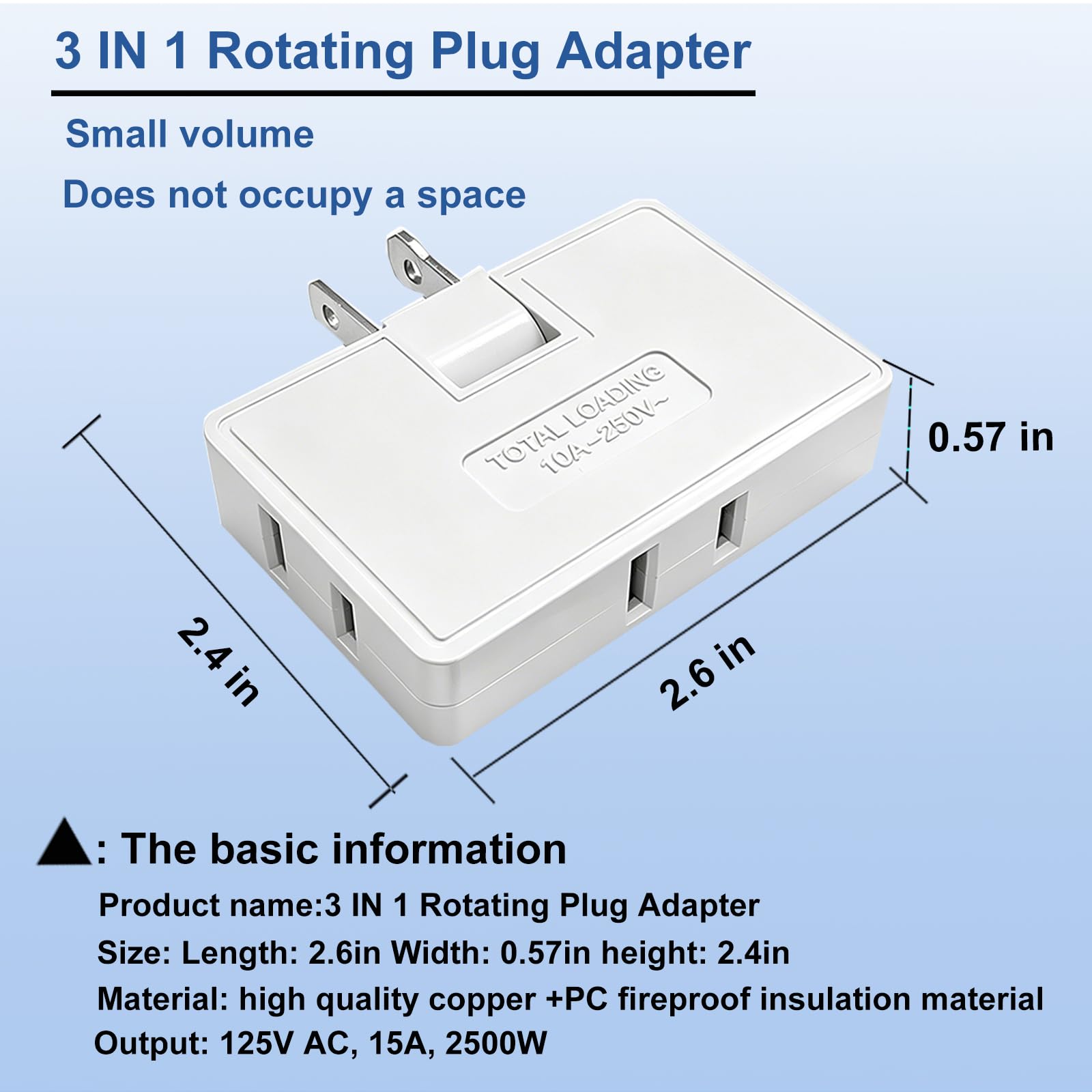 3 Outlet Wall Adapter - Power More Devices! -2 3 Outlet Wall Adapter - Power More Devices! -2