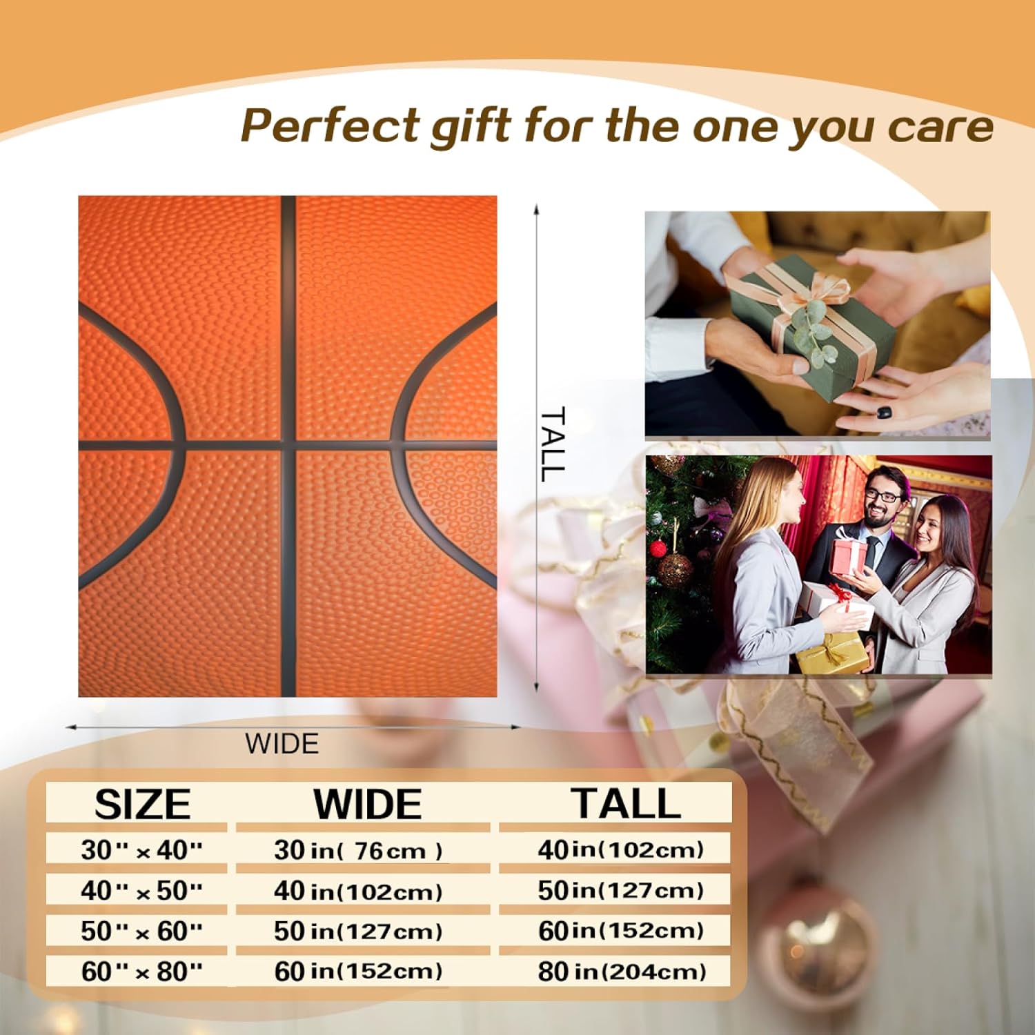 Basketball Blanket Gifts for Boys Girls Kids Adults Warm Cozy Flannel Basketball Throw Blanket for Couch Bed 60"x50"