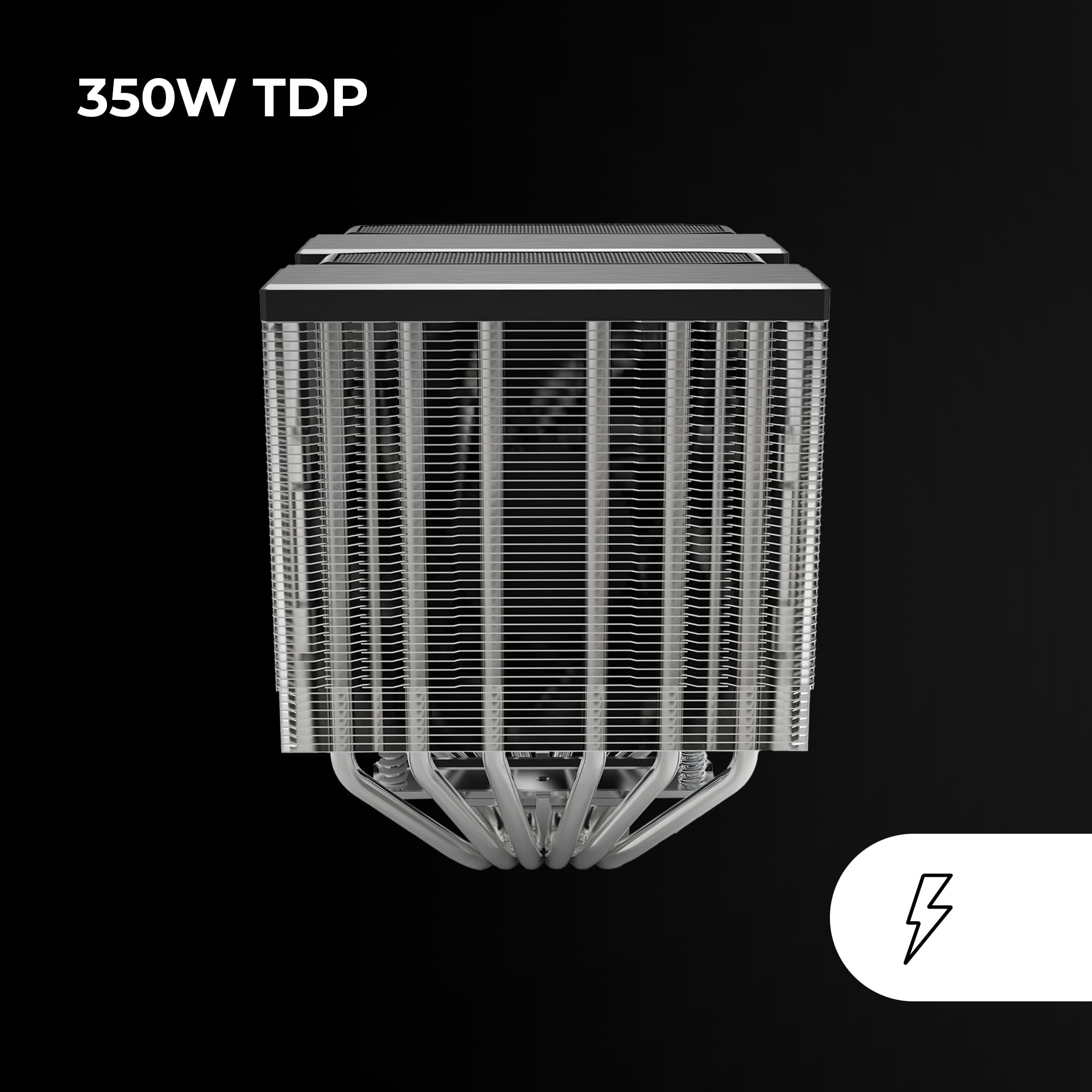 MARSGAMING MCPU-XU6, Dissipatore CPU Doppia Torre, TDP 350W, 2x Ventole con Pale Ibride e Cuscinetti FDB in Rame Iperbilanciati, 6 Heatpipes Tecnologia HCT ULTRA, Multisocket Universale, Nero
