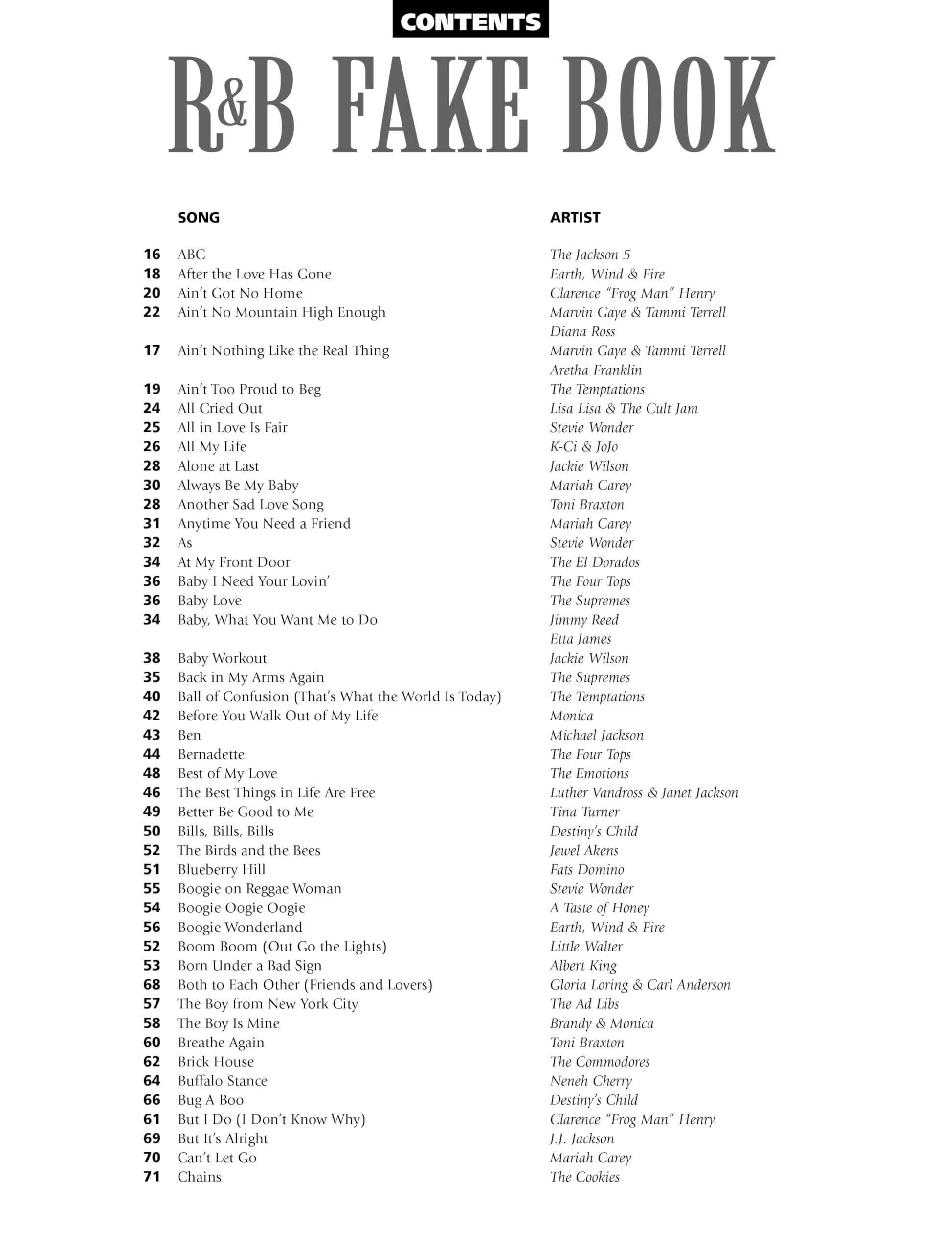 R&b Fake Book: 375 Rhythm and Blues Songs