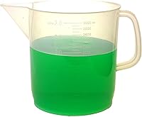 Eisco Labs 3000mL Polypropylene Measuring Jug - 3L Lab Pitcher, Autoclavable, Chemical Resistant, Euro Design with Graduations