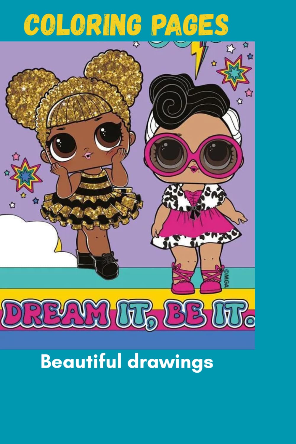Cute Fashion Dolls Coloring Book: Fun and stylish coloring pages for kids who love cute dolls, fashion, and creativity