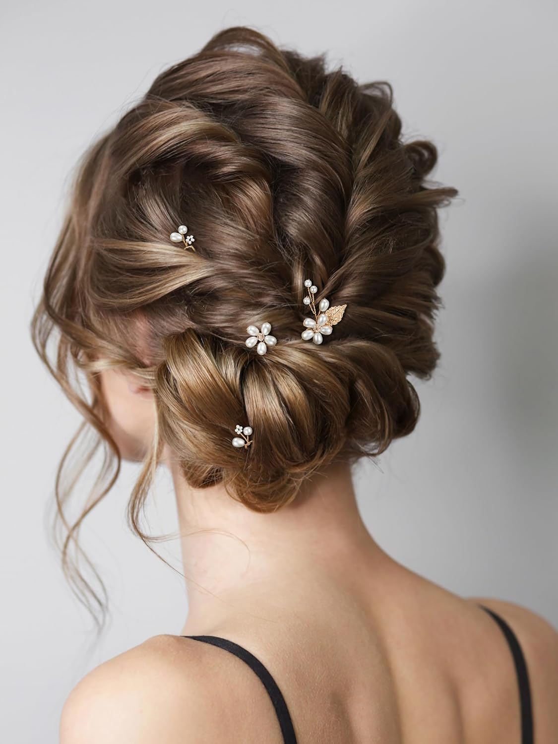 SWEETV 7 Pieces Bride Hair Accessories Pearl Wedding Hair Pins Leaf Bridal Hair Piece Vintage Hair Headpiece Leaf Hair Clips Jewelry for Women Bridesmaids Brides Flower Girls - Image 3