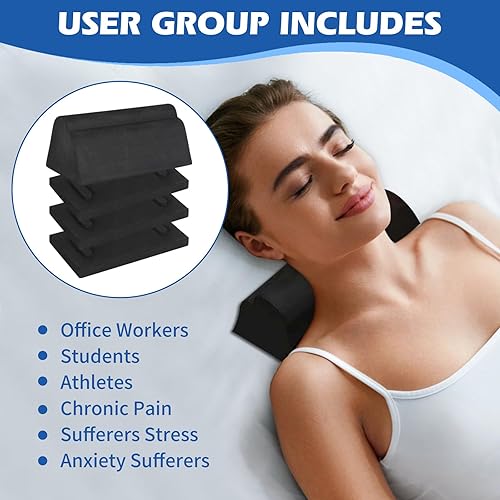 Miniatura 6 de Relajador de cuello y hombros, dispositivo de tracción cervical, bloque de tracción cervical para terapia física y alivio del dolor de ATM,