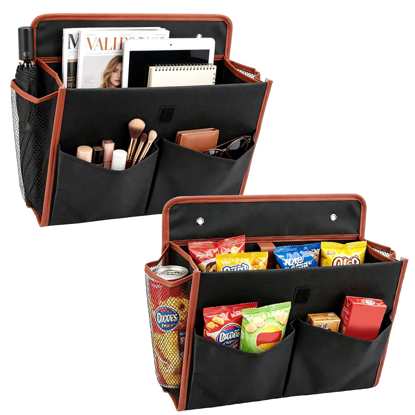 Lot de 2 Organiseurs de Porte de Caravane, Organiseur Suspendu sac de Rangement Mural Adhésif Rayonnage Autocollants Porte de Grande Capacité pour Camping pour Car Bureau Accessoires de Camping