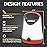 Eveready LED Camping Lantern X-250, Bright Tent Lights, Rugged Water Resistant LED Lanterns, 100 Hour Run-time, Red and Black