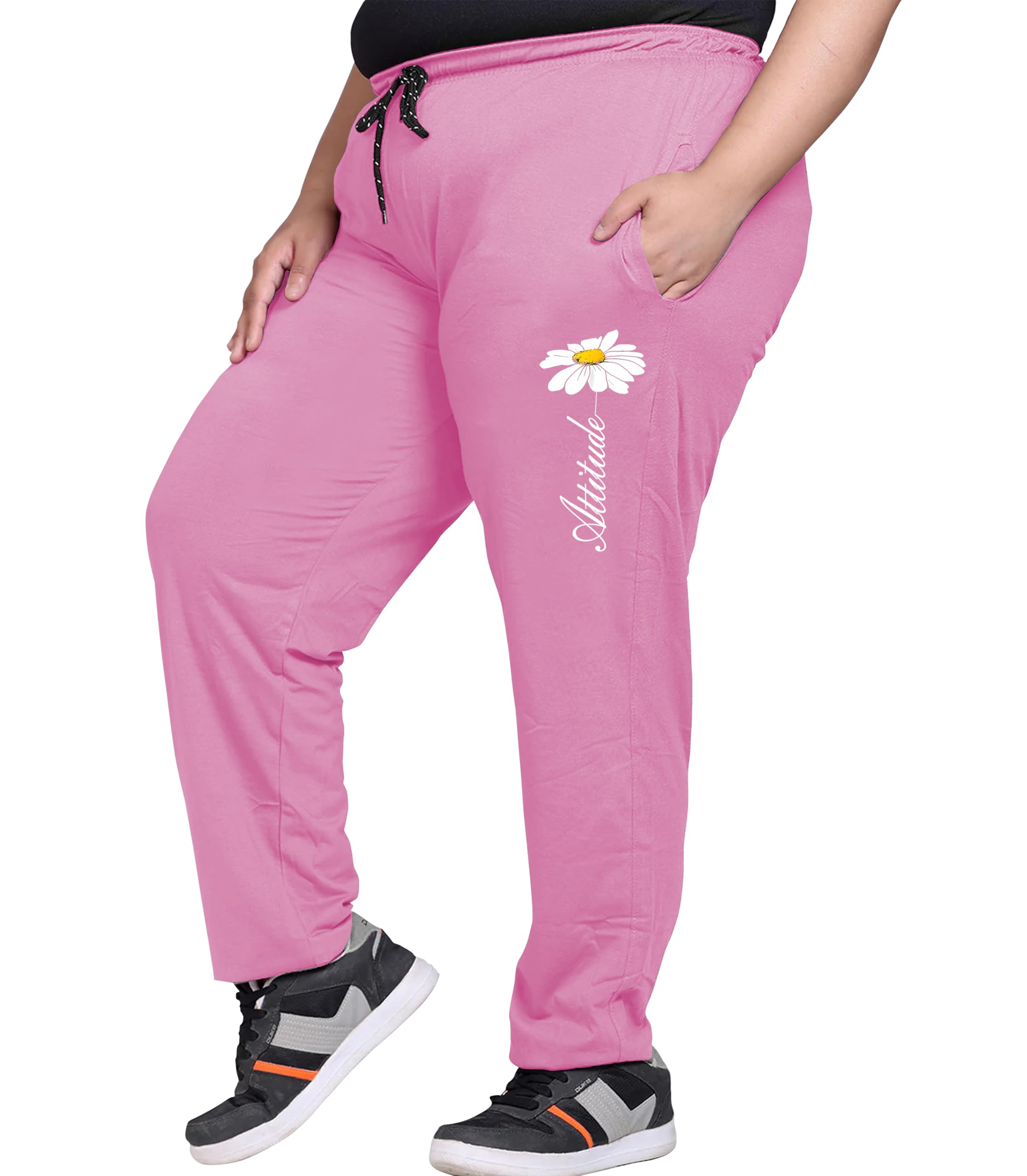 elite soul Womens Cotton Track Pants with Graphic Print | Regular Fit Plus Size Casual Bottoms for Lounge, Gym & Sportswear | XL, 2XL, 3XL, 4XL, 5XL-picture-35