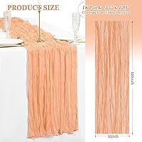 Vista 400 de Showgeous 10 Pack Baby Pink Cheesecloth Table Runner 10FT Long Semi-Sheer Gauze Table Runner Boho or Rustic Wedding Decor for Wedding Decor Arch